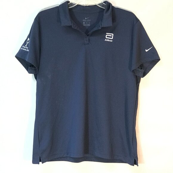 NIKE Golf Polo Button Up Fitness Athletic Resort Short Sleeve Golfing Tee - Picture 2 of 5